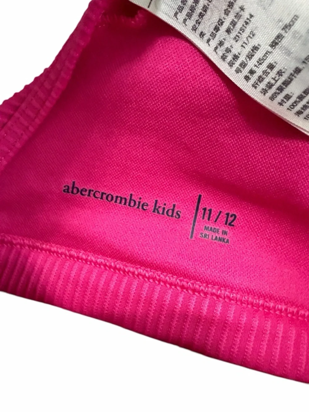 Abercrombie Kids‎ Girls Hot Pink Ribbed Two-Piece Bikini | Size 11/12